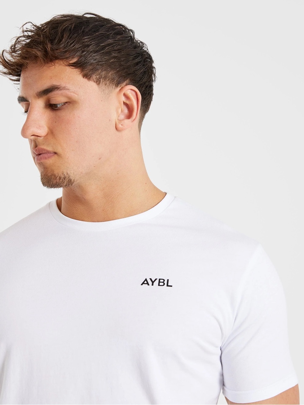 AYBL Men's Classic White Crew Neck Lifestyle T-Shirt Size Medium